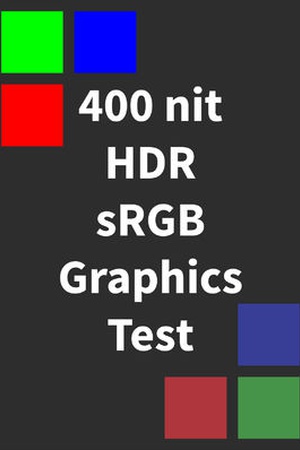 HDR sRGB Graphics Test (400 nits)